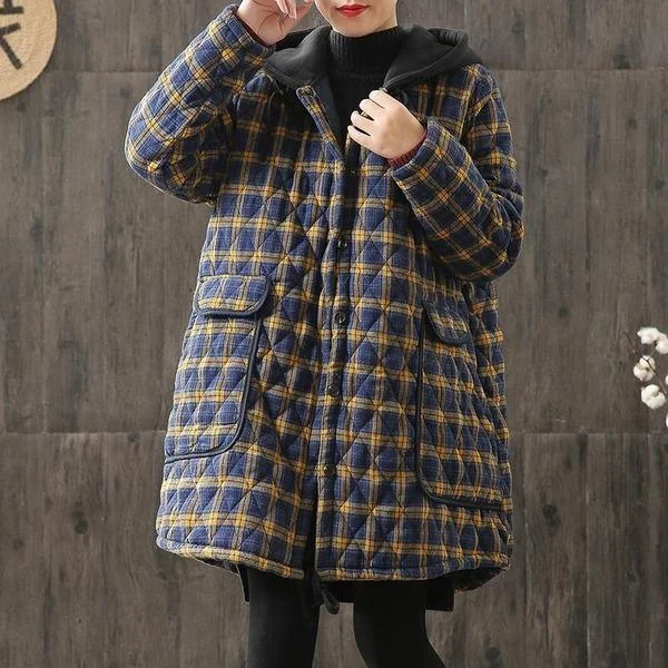 Fringed JacketsHooded Plaid Parkas Vintage Button Coats Loose 2020 Pockets Female Casual Warm Parkas Coats Fringed JacketsHooded Plaid Parkas Vintage Button Coats Loose 2020 Pockets Female Casual Warm Parkas Coats