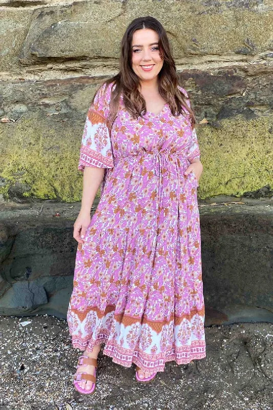 Sasha Boho Maxi Dress Pink