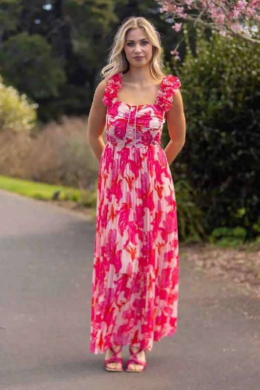 Victoria Pleated Maxi Dress